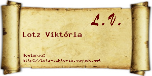 Lotz Viktória névjegykártya